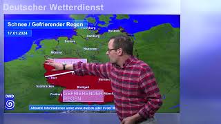 15012024 Unwetterinformation  Deutscher Wetterdienst DWD [upl. by Phillips]