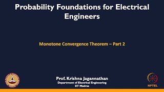 mod08lec60  Monotone Convergence Theorem  2 [upl. by Niwre]