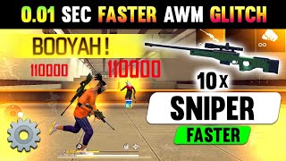 Awm 🔥 Sniper Trick amp Settings 10x Faster 😱  Awm Tips amp Tricks Free Fire  How To Use Awm Gun [upl. by Macknair148]