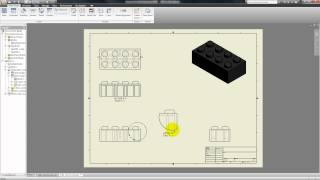 Autodesk Inventor Tutorial 27 Place Views in a Drawing [upl. by Aihpos447]