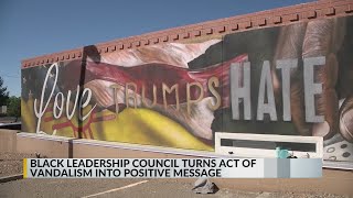 New Mexico organization turns vandalism into message of positivity [upl. by Ahsyle311]