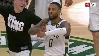 DAME TIME‼ DAMIAN LILLARD DRILLS OT GAME WINNER IN MILWAUKEE 😱🚨 [upl. by Nalani524]