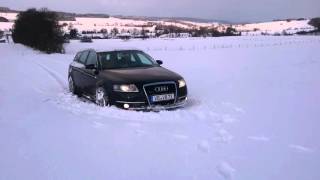 Audi A6 30 TDI quattroSnow Testim SchneeI Love quattro [upl. by Kamaria481]