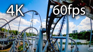 Lech Coaster horizon leveled front seat onride 4K POV 60fps Legendia [upl. by Namilus]