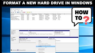 How to Initialise amp format a New HDD or SSD in Windows [upl. by Anivram]