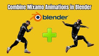 How to combine mixamo animations in blender Simple Method [upl. by Rabma]