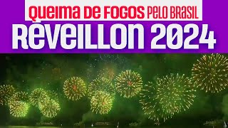 RÉVEILLON 2024 Queima de fogos em Copacabana e pelo Brasil  TV Globo [upl. by Siroled]