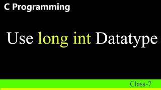 longint data type in c programming [upl. by Yliah901]