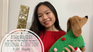 ASMR Holiday Personal Attention amp Gift Wrapping 🎁 Crinkles amp Tapping [upl. by Nylirehc]