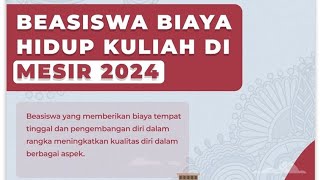 Beasiswa Biaya Hidup Kuliah di Mesir 2024  Tutorial daftar beasiswa Yasbil [upl. by Juliann]