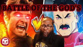 OMNIMAN VS HOMELANDER RAP BATTLE by JT Music  quotUnstoppablequot REACTION [upl. by Hartzel319]