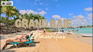 Walking Tour of Grand Baie Mauritius  4K HDR  Stunning Bay Views and Turquoise Water [upl. by Hgielyak]