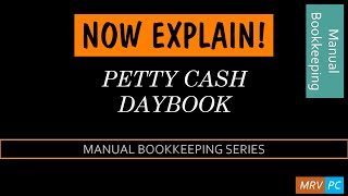 Petty Cash Daybook [upl. by Lednew]