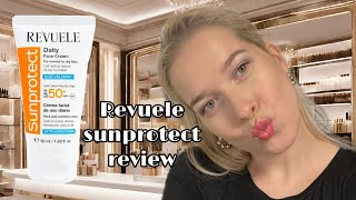 REVUELE SUNPROTECT DAILY FACE CREAM – MOISTURE BOOST SPF 50 Review ♡ Angel Sat Nam ♡ [upl. by Idnew]