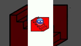 STAIRS ILLUSION  Countryball Animation  shorts loop [upl. by Olzsal28]