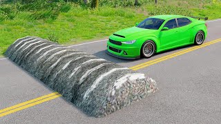 Cars vs Massive Speed Bumps – BeamNGDrive [upl. by Coffin865]