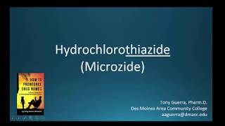 CC How to Pronounce hydrochlorothiazide MIcrozide Backbuilding Pharmacology [upl. by Assennev]