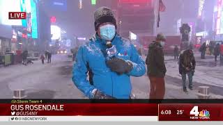 NYCs First Big Snow Storm in Years See the Latest in Times Square  NBC New York [upl. by Notfol]