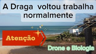 A Draga que opera na Engorda da Praia de Ponta NegraRN voltou a operar depois de uma parada [upl. by Nissie]