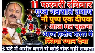 11 फरवरी गुप्त नवरात्रि के दूसरा दिन ही 9 पुष्प एक घी का दीपक यहांpradeepmishrakeupay shivpuran [upl. by Hightower715]