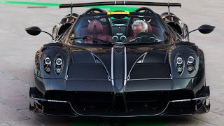 Horacio Pagani drives his Huayra Roadster BC in Milan [upl. by Magocsi]