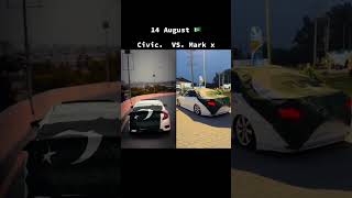 CIVIC VS MARKX shortsfeed toyotasportscar sportscar corolla hondacivic toyotacars cartok car [upl. by Aneles450]