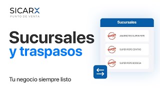 Crear Sucursales y realizar Traspasos de mercancía en SICAR X [upl. by Sedrul312]