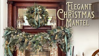 Elegant Christmas Fireplace Mantel Garland Idea  How To Decorate A Fireplace Mantel For Christmas [upl. by Norrabal]