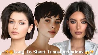 Watch Her Enter Her Short Hair Era  Haircut Transformations To Rock in 2024 [upl. by Atirabrab]