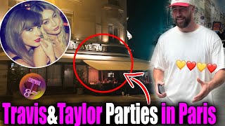 Taylor amp Travis ENJOY PARTY with Gigi amp Bradley at lavenue restaurant in Paris [upl. by Bethena]