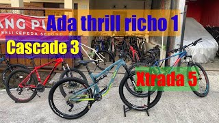 JUAL SEPEDA MURAH thrill richocet 1xtrada 5cascade 3 lok wonogiri wa 081347580800 [upl. by Broderic]