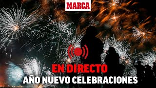 Celebraciones de FIN DE AÑO en todo el mundo I Campanadas Luces láser y fuegos artificiales [upl. by Eelarol]