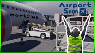 Airport Sim  First Look  Vagar Airport  Full Aircraft Turnaround Ground Services  Ep1 [upl. by Temp]