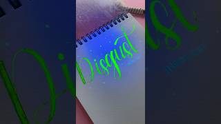 Glass Pen with Luminous Ink Lettering  Disgust 🧩 shorts glasspen lettering [upl. by Adnihc]