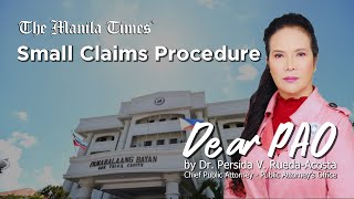 Dear PAO Small Claims Procedure [upl. by Ardnos]