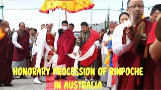 Honorary Procession Of Rinpoche In Australia  Reception Of Rinpoche In Perth Australia  Bhutan [upl. by Ayin]