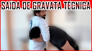 Defesa Pessoal 10  Como escapar de uma Gravata de frente JiuJitsu [upl. by Laspisa12]