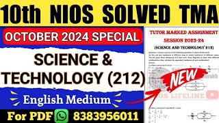 Nios Science TMA Solved 202324 Class 10  Nios Science and Technology TMA Answer 2024  Science TMA [upl. by Boote]