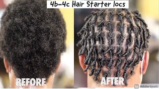 💋Learn how to  Starter Locs on 4b4c Hair [upl. by Porett]