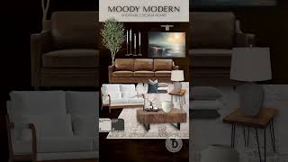 Beautiful Moody Modern Living Room budgetdecorating neutraldecor moderndesign [upl. by Oiralih]