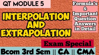 Interpolation And Extrapolation  QT  Module 5  Vagea Learning [upl. by Cornell]