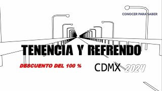 Pago de tenencia y refrendo en la CDMX 2024 descuento del 100 en tenencia [upl. by Zerat]