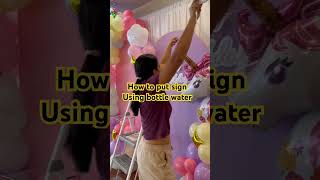 HOW TO PUT LED LIGHT SIGN USING BOTTLE WATER 😱 ytshort shortsfeed howto how ledlights diy [upl. by Salahcin]