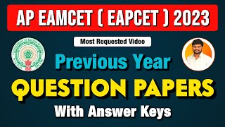 Ap Eamcet Previous Year Question Papers With Answer Keys  Ap Eapcet 2023  Engineering [upl. by Sherye]