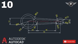 Autocad 2d Practice Drawing 10  AutoCAD tutorial for beginners akd autocad design [upl. by Lledo423]