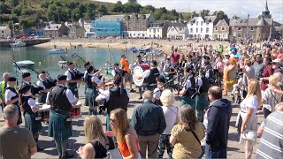 Newtonhill Pipe band playing Braes of Killiecrankie during 2022 Stonehaven Harbour Festival [upl. by Tema]