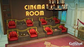 Cinema Room 🎬  Genshin Serenitea Pot Design [upl. by Naz]