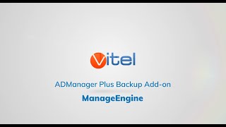 ADManager Plus Backup Addon  ManageEngine [upl. by Per]