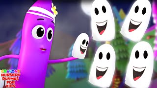 Five Little Ghosts  Its Halloween Night  More Halloween Rhymes for Kids [upl. by Yasmar286]