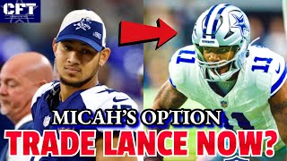 Cowboys Qb Trey Lance could be traded before the NFL draft Cowboys pick up Micah’s 5th yr option‼️ [upl. by Nolyaw103]